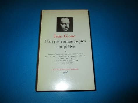 Oeuvres Romanesques Compl Tes I Jean Giono Tome La Pl Iade