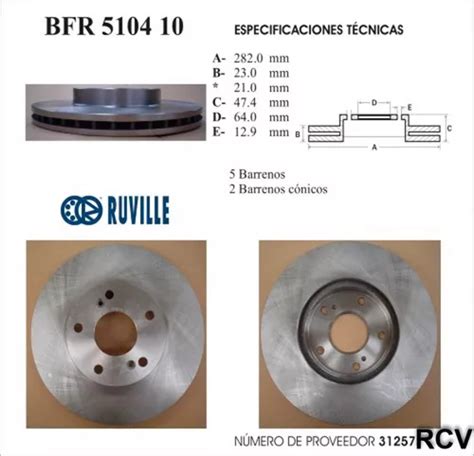 Disco Frenos Der Izq Delantera Para Honda Civic Meses Sin Intereses