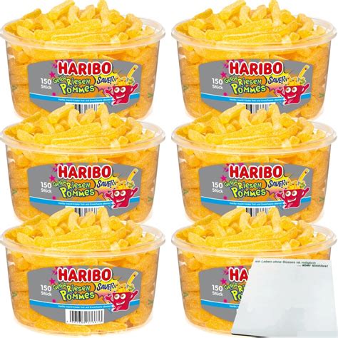 Haribo Gelbe Riesen Pommes Sauer Er Pack X Stk Box Usy Block