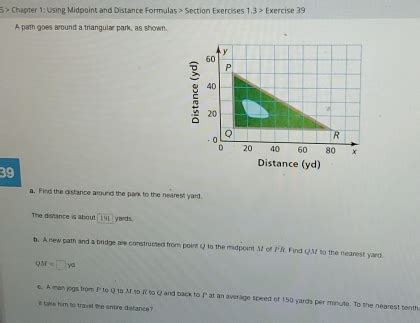 5 Chapter 1 Using Midpoint And Distance Formulas Section Exercises