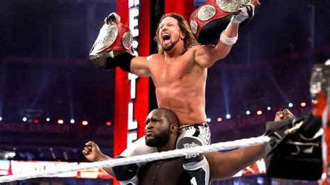 AJ Styles Omos Def The New Day To Become Raw Tag Team Champions WWE