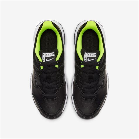 Nike Kids Lite 2 Tennis Shoes - Black/Volt - Tennisnuts.com