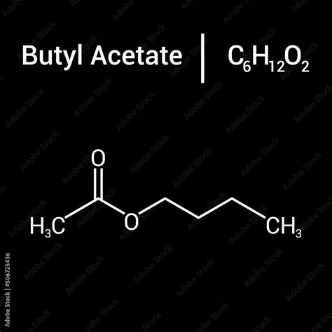 Chemical Structure Of Butyl Acetate C6h12o2 Stock Vector Adobe Stock