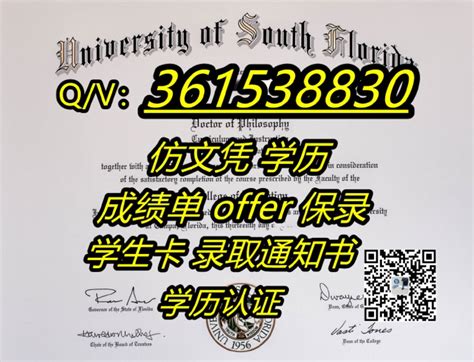 定制〖usf学士学位证书〗 Pdf