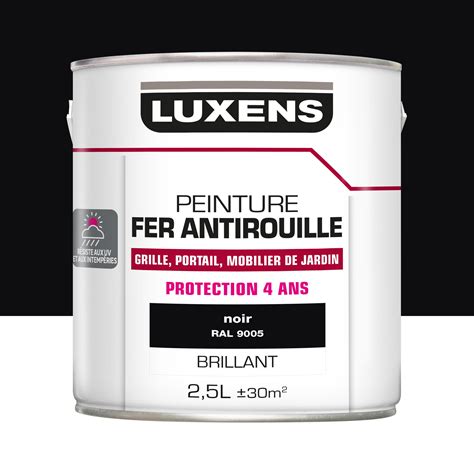 Peinture Ext Rieure Fer Luxens Noir Brillant L Leroy Merlin