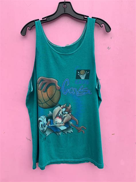 Overdyed 1995 Looney Tunes Taz Slam Dunk Cavs Graphic Tank Top | Boardwalk Vintage