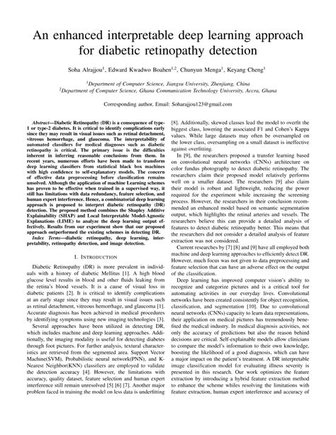 Pdf An Enhanced Interpretable Deep Learning Approach For Diabetic Retinopathy Detection