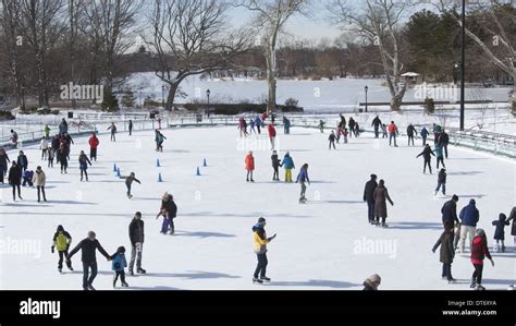 People enjoy ice skating in Prospect Park at the new LeFrak Center at ...