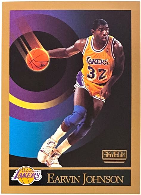 Magic Johnson 1990 91 Skybox Los Angeles Lakers Basketball Card KBK