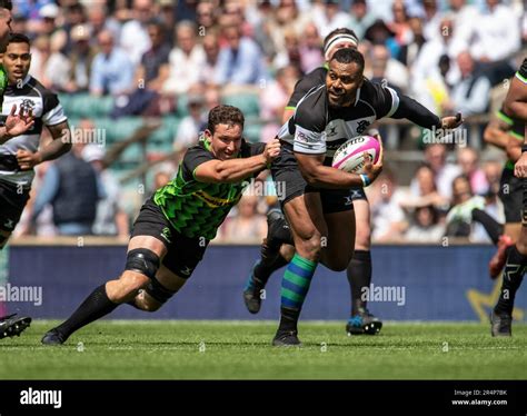 Samu Kerevi Of The Barbarians In Action During The Killik Cup Match