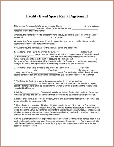 Rental Agreement Template Microsoft Word Templates 1 Resume Examples