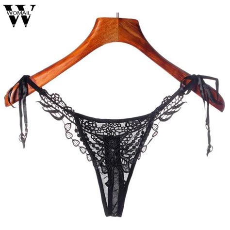 New Summer Black Women Sexy Lace Lady G String Thongs Panties Underwear