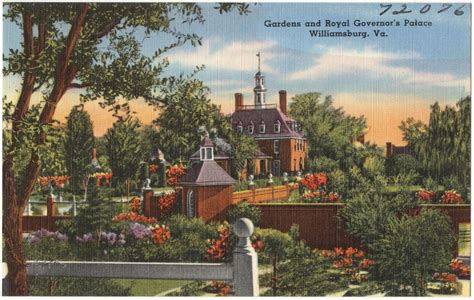 Gardens And The Royal Governor S Palace Williamsburg Va Digital