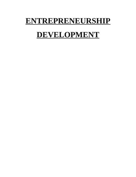 Entrepreneurship Development Pdf Assignment