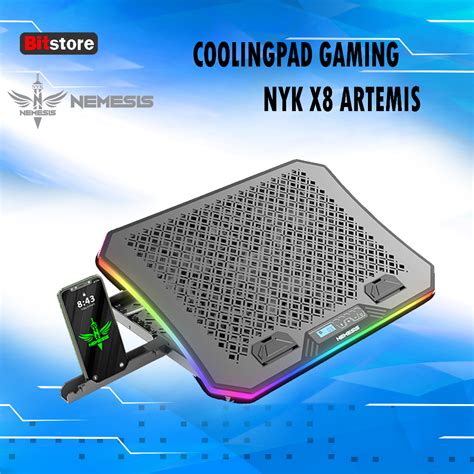 Jual Cooling Pad Fan Cooler Gaming NYK Nemesis X8 Artemis RGB Shopee