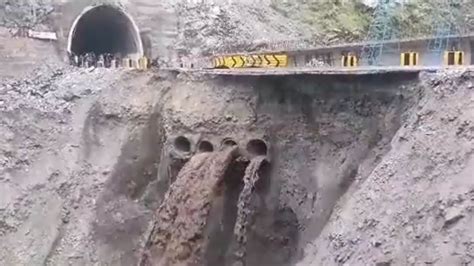 Watch Massive Portion Of Jammu Kashmir Nh Collapses Due To Multiple