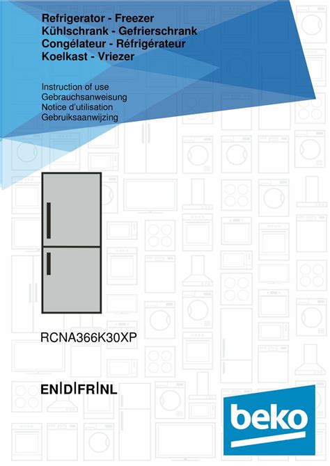 Beko Rcna366k30xp Instructions Of Use Pdf Download Manualslib