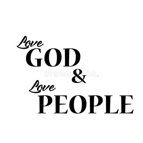 Christian Slogan Design Love God And Love People Stock Vector