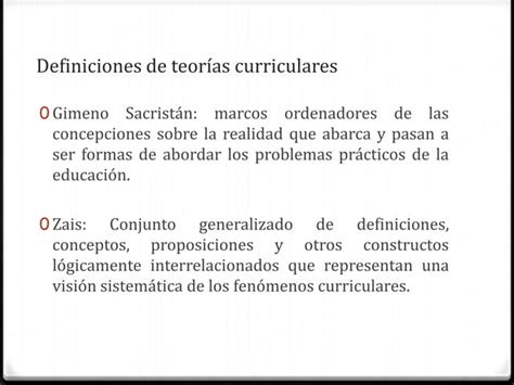 Acercamiento Al Curriculum Teoría Y Diseño Curricular Ppt