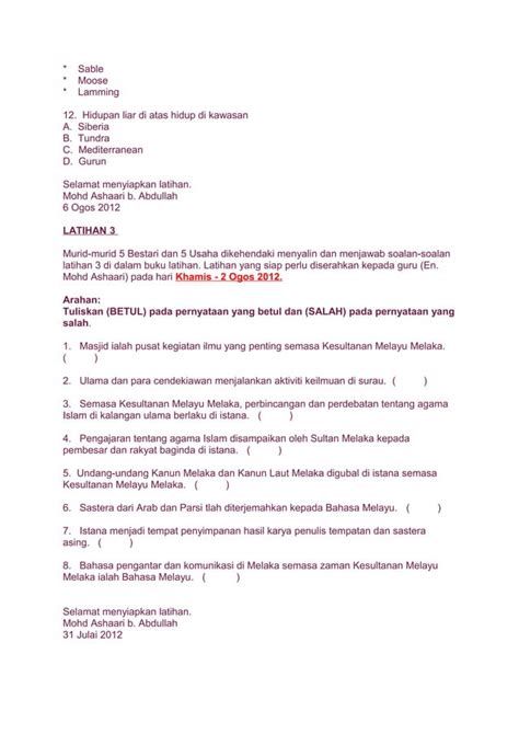 Soalan Kajian Tempatan Tahun Pdf