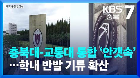 여기는 충주 충북대 교통대 통합 ‘안갯속학내 반발 기류 확산 Kbs 20230912 Youtube