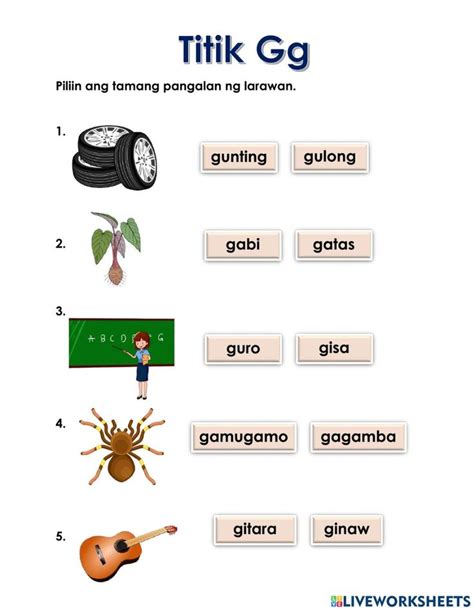 Titik G Interactive Worksheet Worksheets Printable Worksheets Interactive