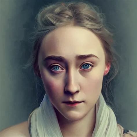 Portrait Of Saoirse Ronan Highly Detailed Digital Stable Diffusion