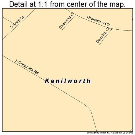 Kenilworth Pennsylvania Street Map 4239272