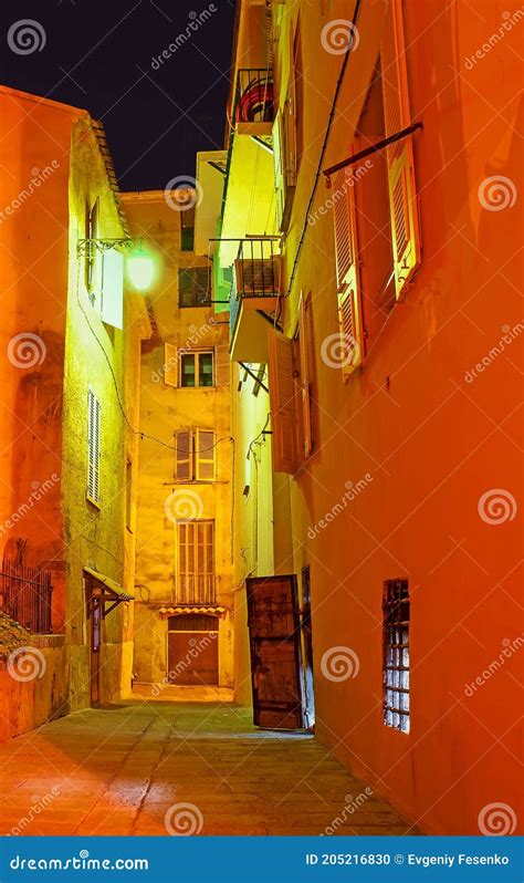 The Narrow Backstreet Of Ajaccio France Editorial Image Image Of