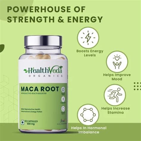 Health Veda Organics Maca Root Capsules For Better Reproductive Health