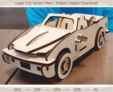 Sports Car Vector Model Laser Cut Laser Cut Files Laser Etsy