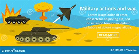 Acciones Militares Y Concepto Horizontal De La Bandera De La Guerra