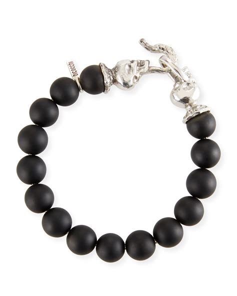 Emanuele Bicocchi Men's Black Onyx Bead Bracelet | Neiman Marcus