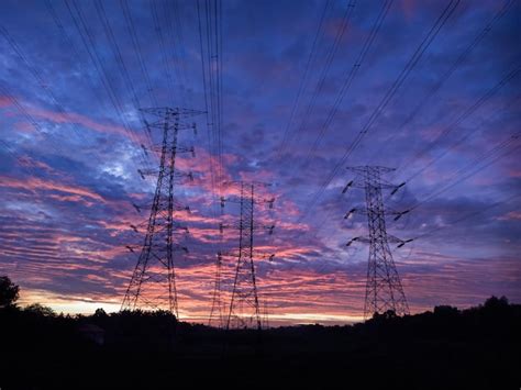 Premium Photo High Voltage Power Transmission Towers Have A Complex