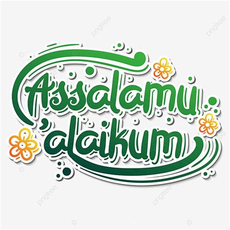 Lettering Typography Design Vector Design Images Assalamu Alaikum