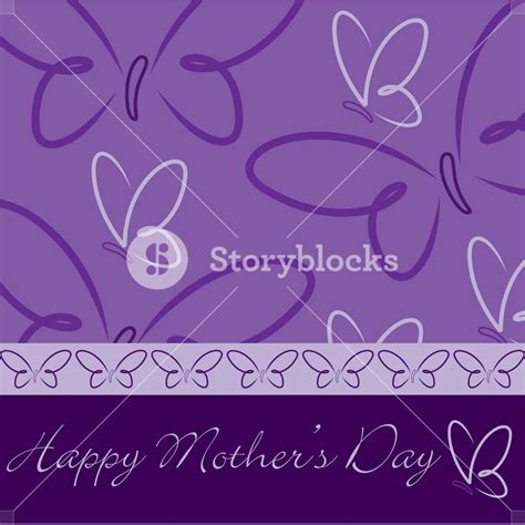 Happy Mothers Day Butterfly Card In Vector Format Royalty Free Stock