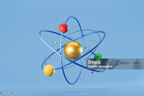 Colorful Nuclear Atom With Orbits And Electrons Stock Photo Download