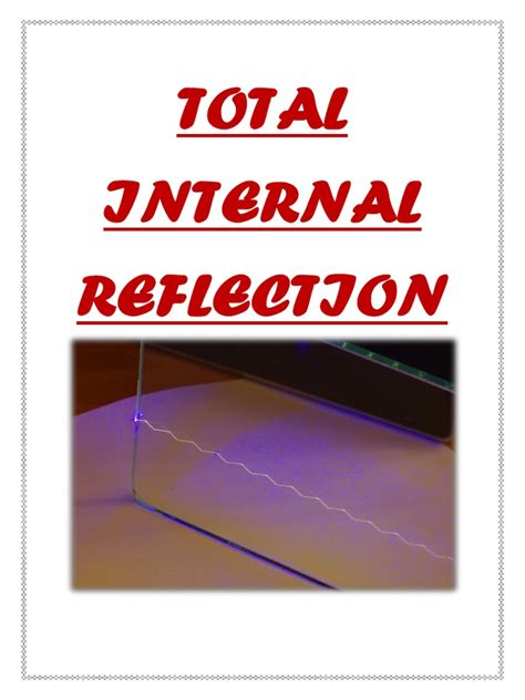 total internal reflection  reflection physics refraction