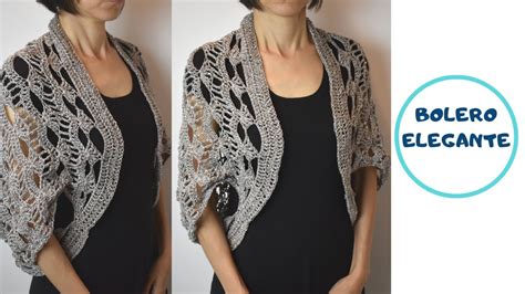 Coprispalle Uncinetto Elegante Bolero Handmade Easy Free Crochet