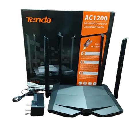 Black Wireless Or Wi Fi Tenda Ac Smart Dual Band Wi Fi Router At