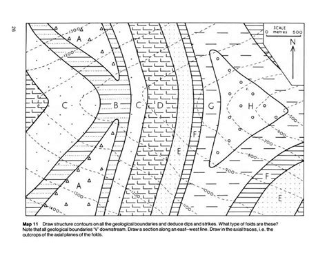 Solved Draw Structure Contours Where All The Geological Chegg