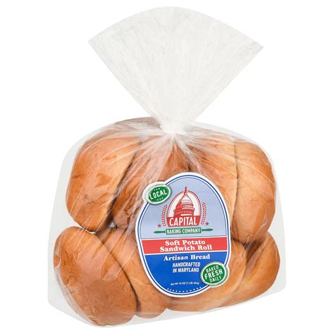 Capital Baking Company Bread Artisan Soft Potato Sandwich Roll