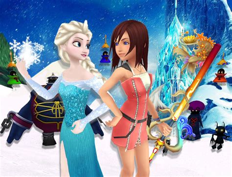 Kingdom Hearts Elsa And Kairi By Winniehappyaspie On Deviantart