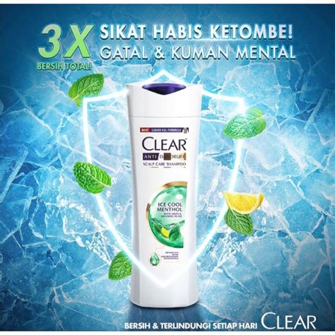 Jual Clear Shampoo Ml Anti Dandruff Lemon Fresh Anti Ketombe Coconut