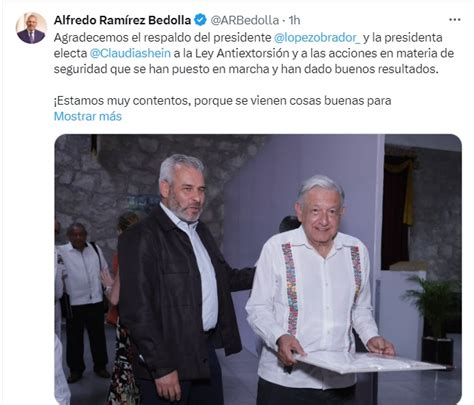 Menos De 2 Horas Duró Reunión De AMLO Y Sheinbaum Con Bedolla En