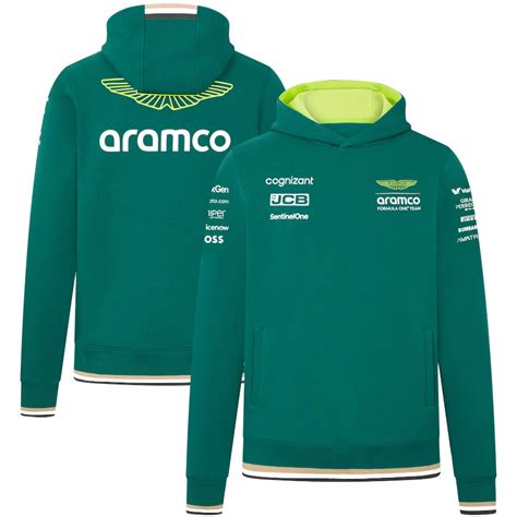 aston martin aramco   team driver hoodie kids