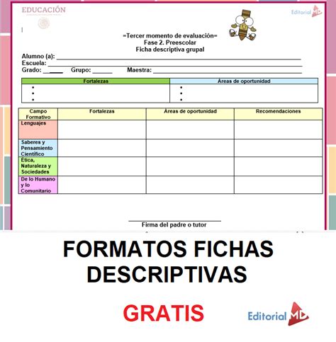 Descarga Gratis Los Mejores Formatos De Fichas Descriptivas