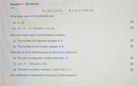 Solved Question 1 [20 Marks] Let