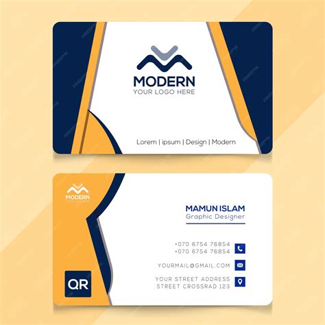 Premium Vector | Creative business card design visiting card design template