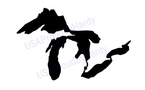 Great Lakes Outline Svg Digital File Digital Download Perfect For